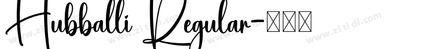 Hubballi Regular字体转换